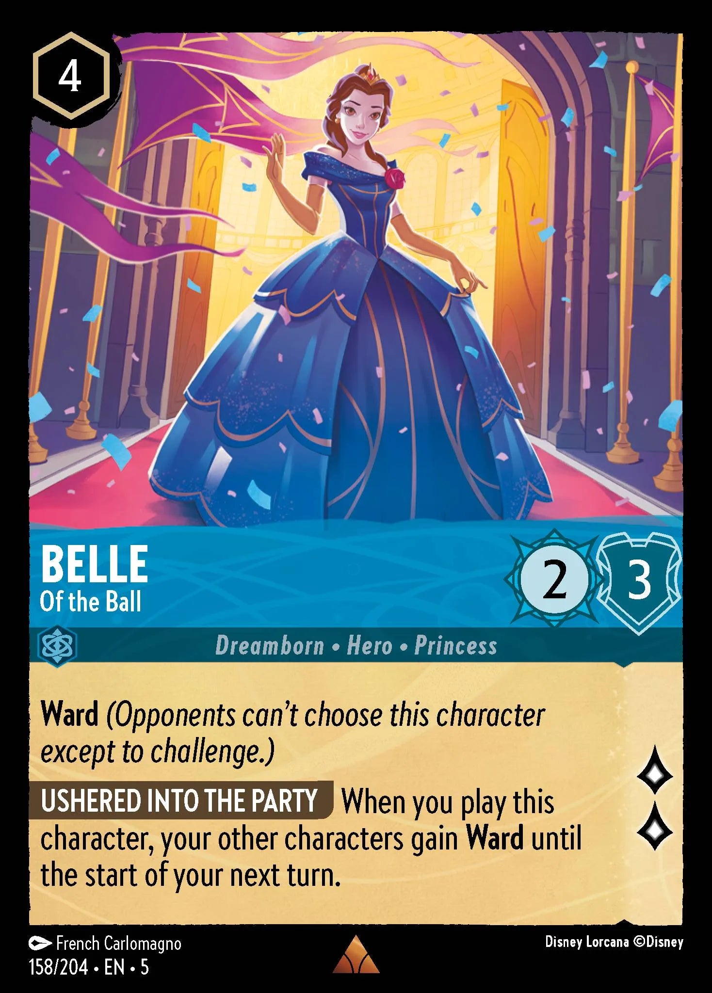 Belle - Of the Ball | Shimmering Skies #158 (Near Mint Foil) | Disney Lorcana Single Australia (Near Mint)