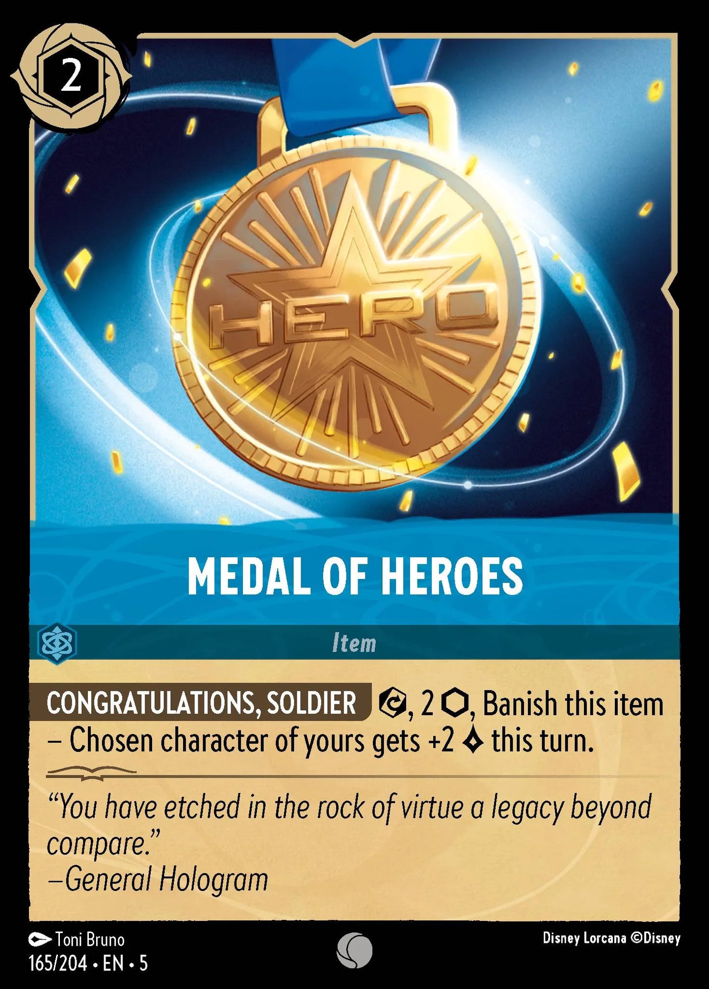 Medal of Heroes | Shimmering Skies #165 (Near Mint) | Disney Lorcana Single Australia (Near Mint)