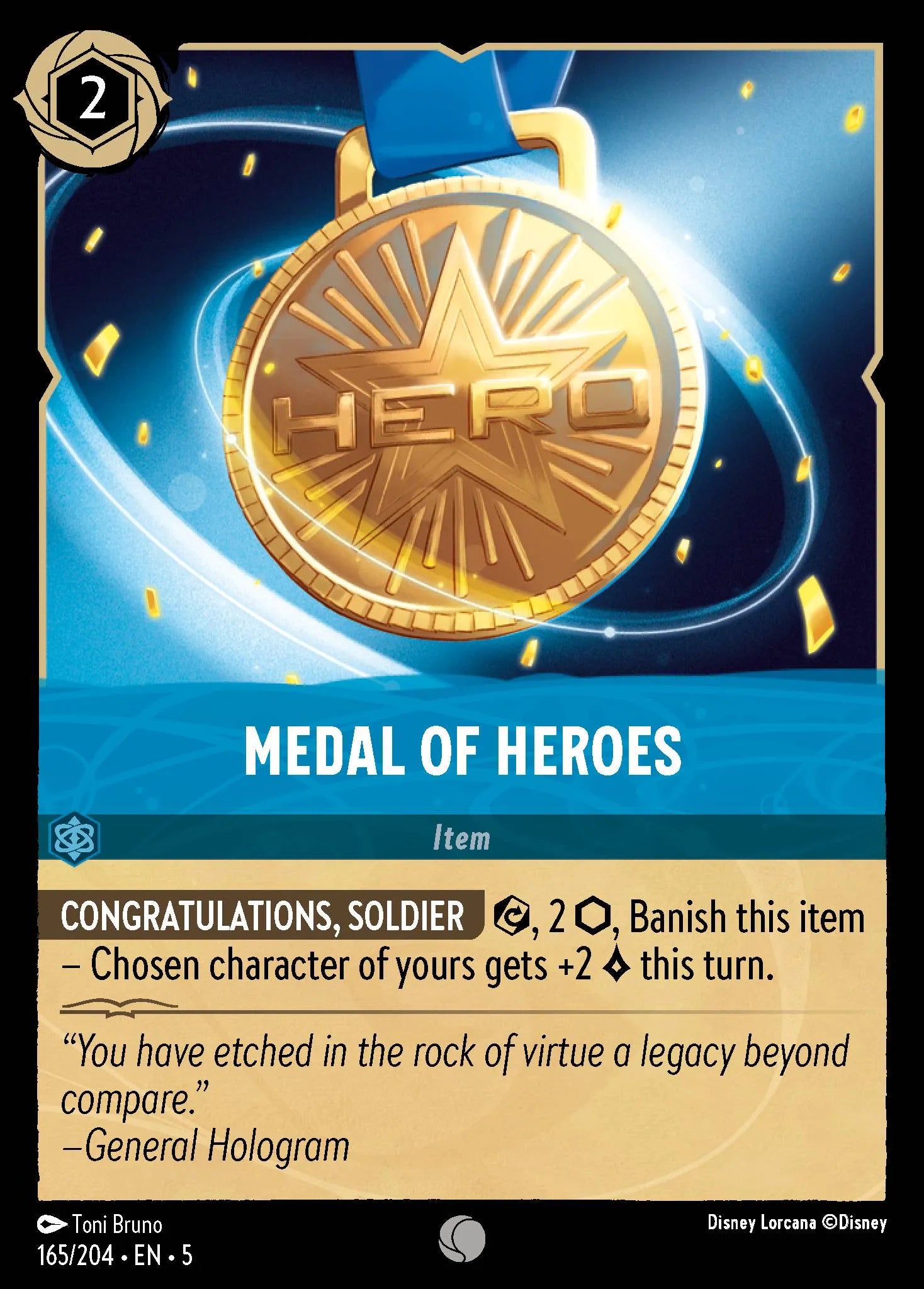 Medal of Heroes | Shimmering Skies #165 (Near Mint) | Disney Lorcana Single Australia (Near Mint)