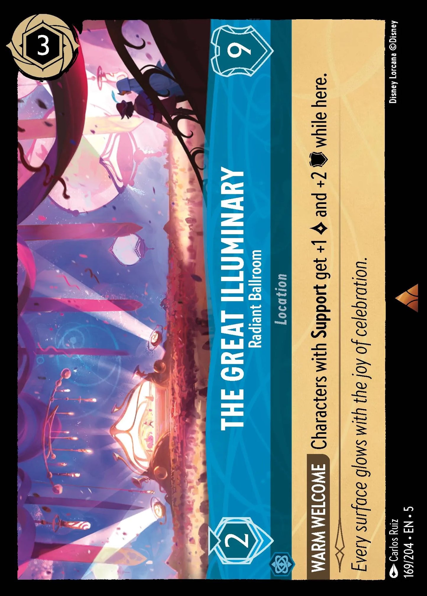 The Great Illuminary - Radiant Ballroom | Shimmering Skies #169 (Near Mint Foil) | Disney Lorcana Single Australia (Near Mint)