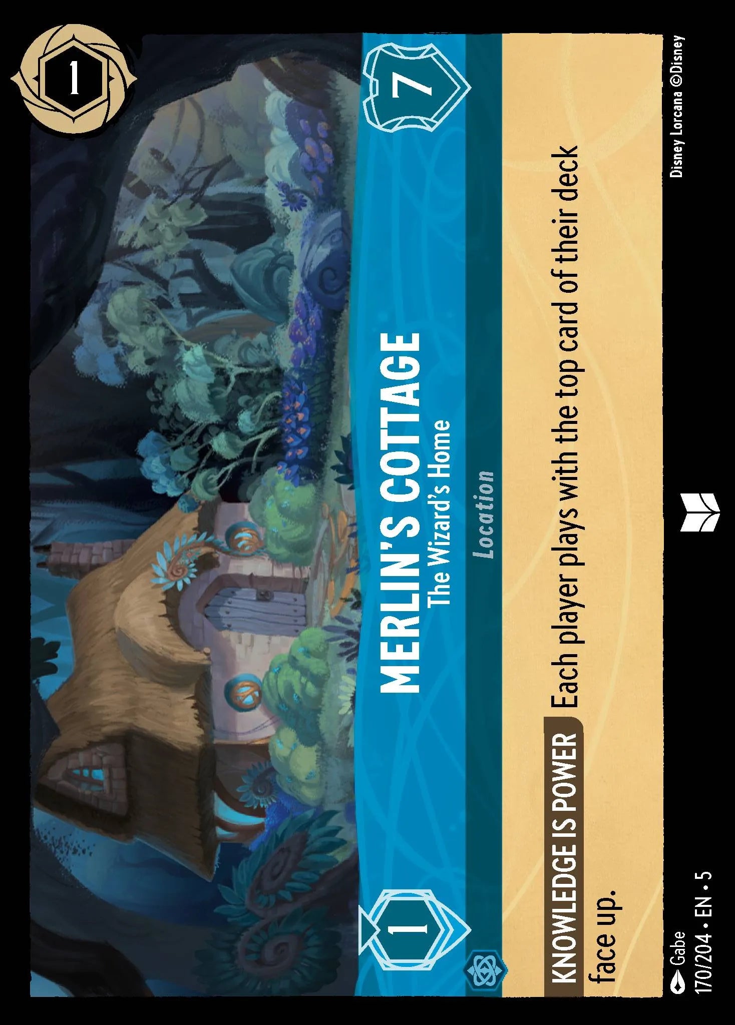 Merlin's Cottage - The Wizard's Home | Shimmering Skies #170 (Near Mint) | Disney Lorcana Single Australia (Near Mint)