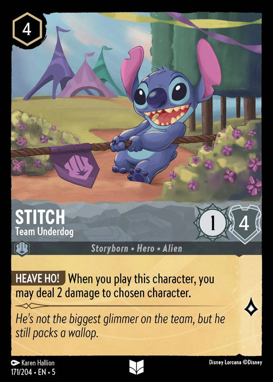 Stitch - Team Underdog | Shimmering Skies #171 (Near Mint) | Disney Lorcana Single Australia (Near Mint)
