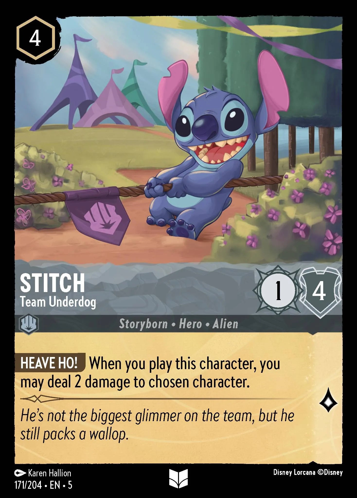 Stitch - Team Underdog | Shimmering Skies #171 (Near Mint Foil) | Disney Lorcana Single Australia (Near Mint)