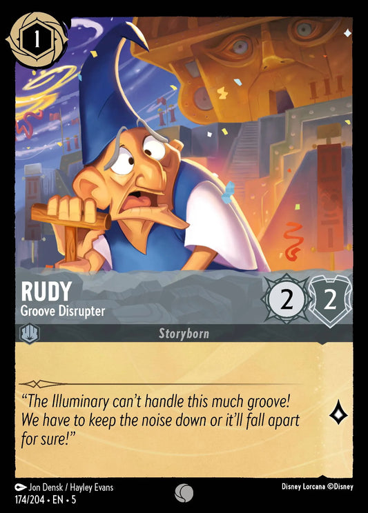 Rudy - Groove Disrupter | Shimmering Skies #174 (Near Mint) | Disney Lorcana Single Australia (Near Mint)