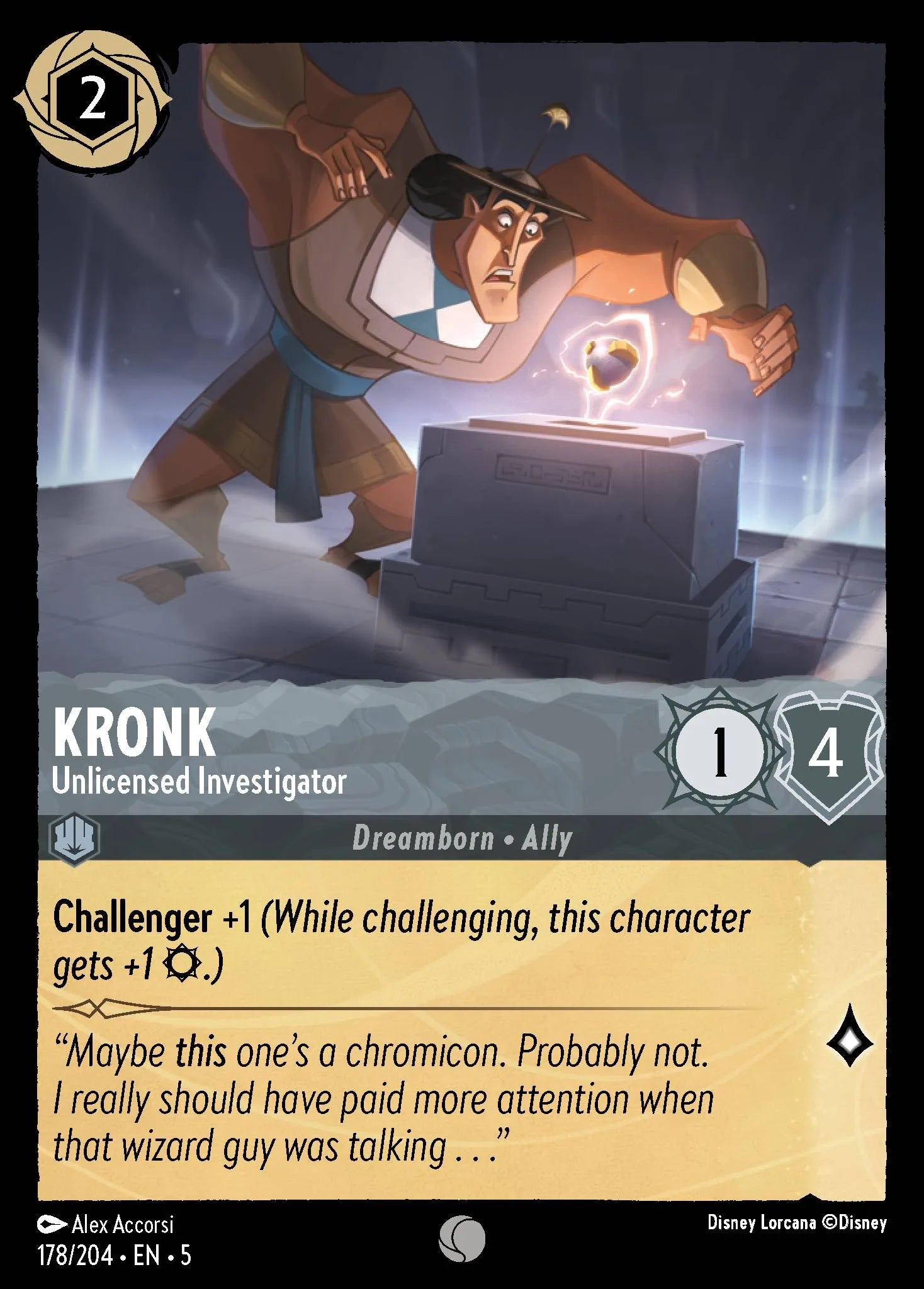 Kronk - Unlicensed Investigator | Shimmering Skies #178 (Near Mint) | Disney Lorcana Single Australia (Near Mint)