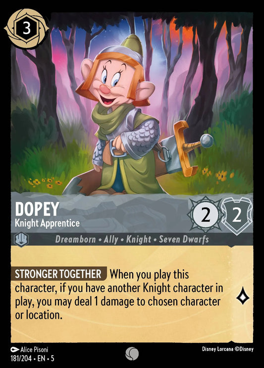 Dopey - Knight Apprentice | Shimmering Skies #181 (Near Mint Foil) | Disney Lorcana Single Australia (Near Mint)