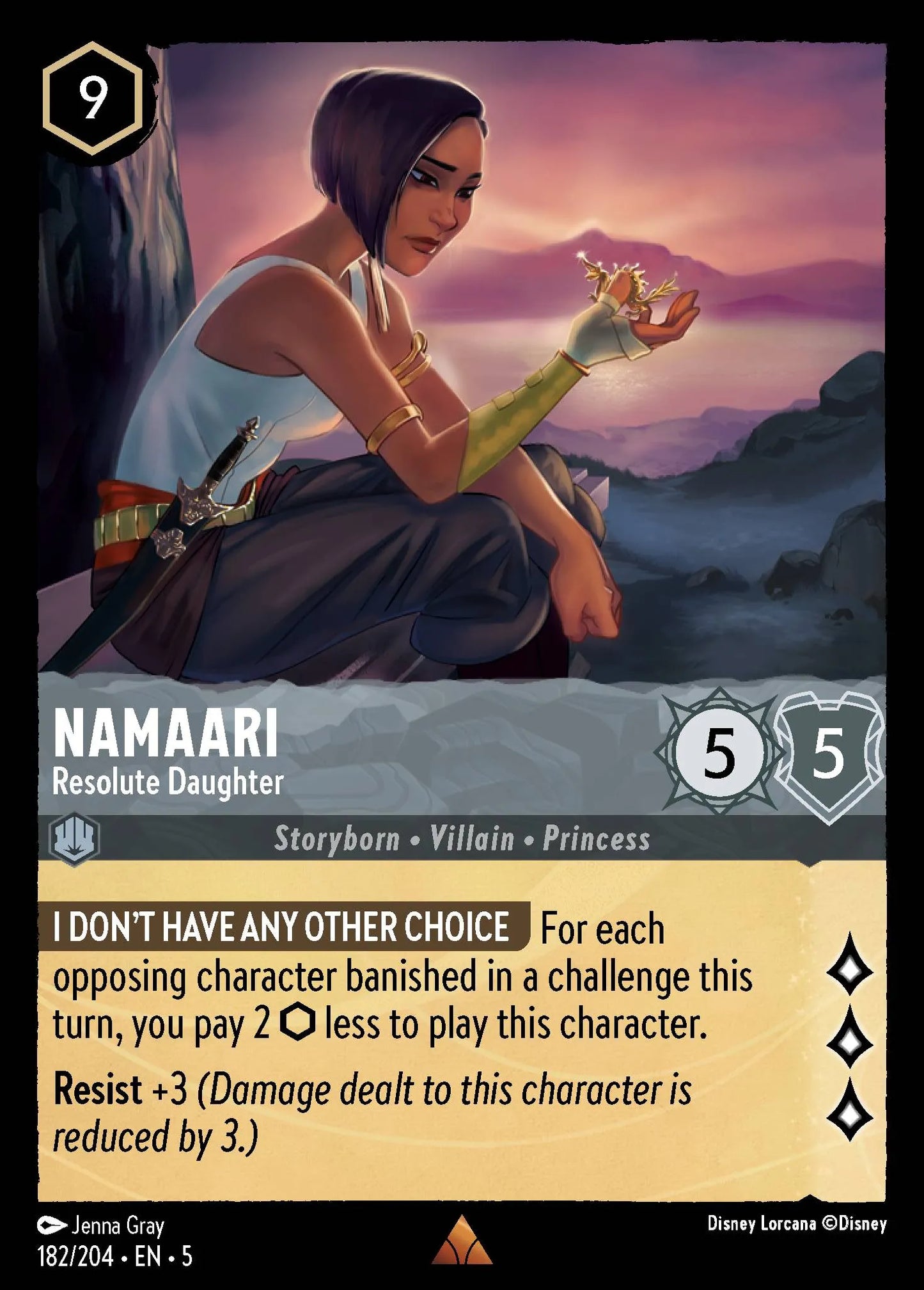 Namaari - Resolute Daughter | Shimmering Skies #182 (Near Mint) | Disney Lorcana Single Australia (Near Mint)
