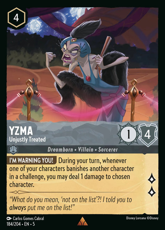 Yzma - Unjustly Treated | Shimmering Skies #184 (Near Mint) | Disney Lorcana Single Australia (Near Mint)