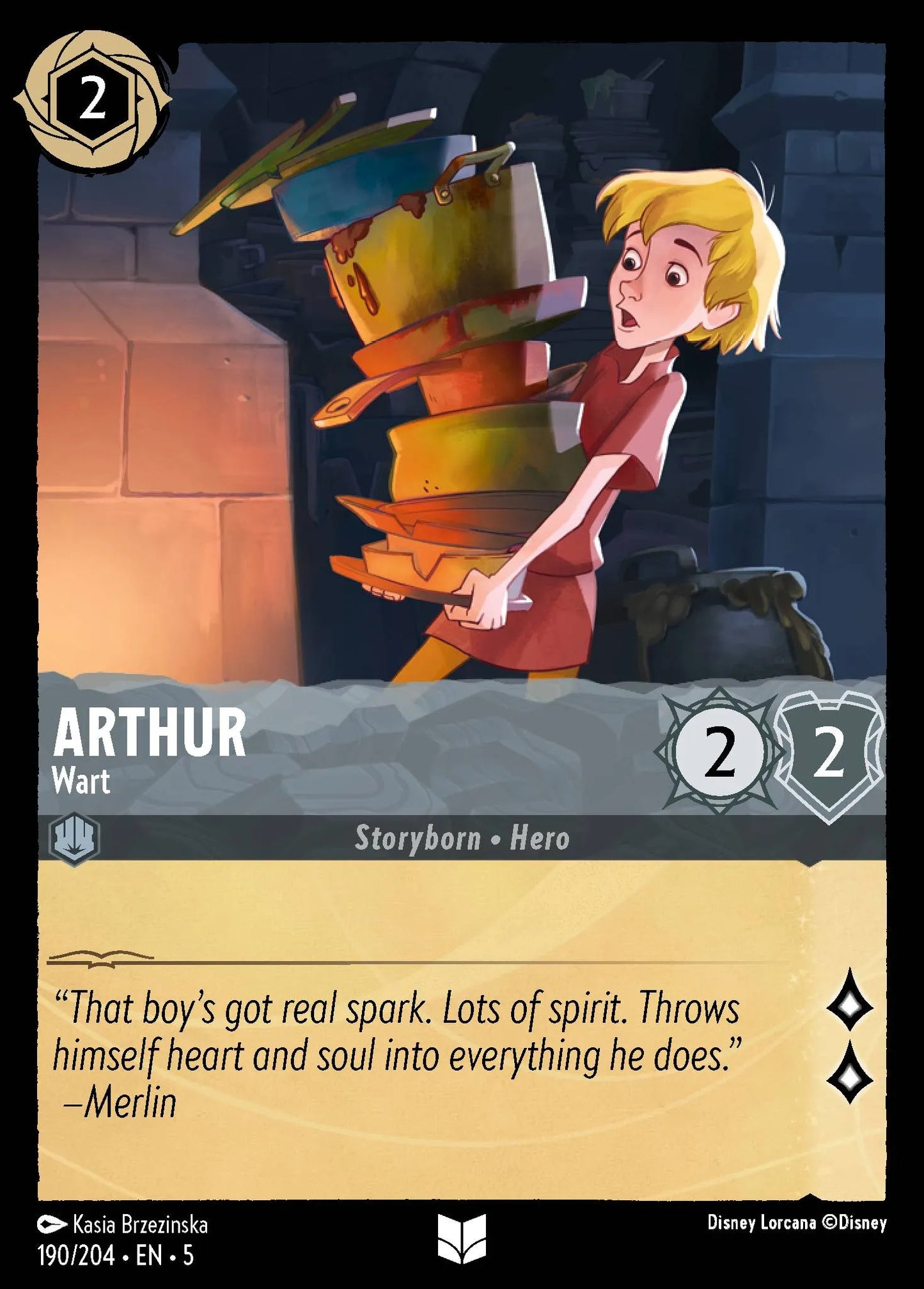Arthur - Wart | Shimmering Skies #190 (Near Mint Foil) | Disney Lorcana Single Australia (Near Mint)