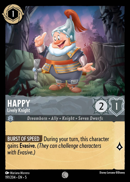 Happy - Lively Knight | Shimmering Skies #191 (Near Mint Foil) | Disney Lorcana Single Australia (Near Mint)