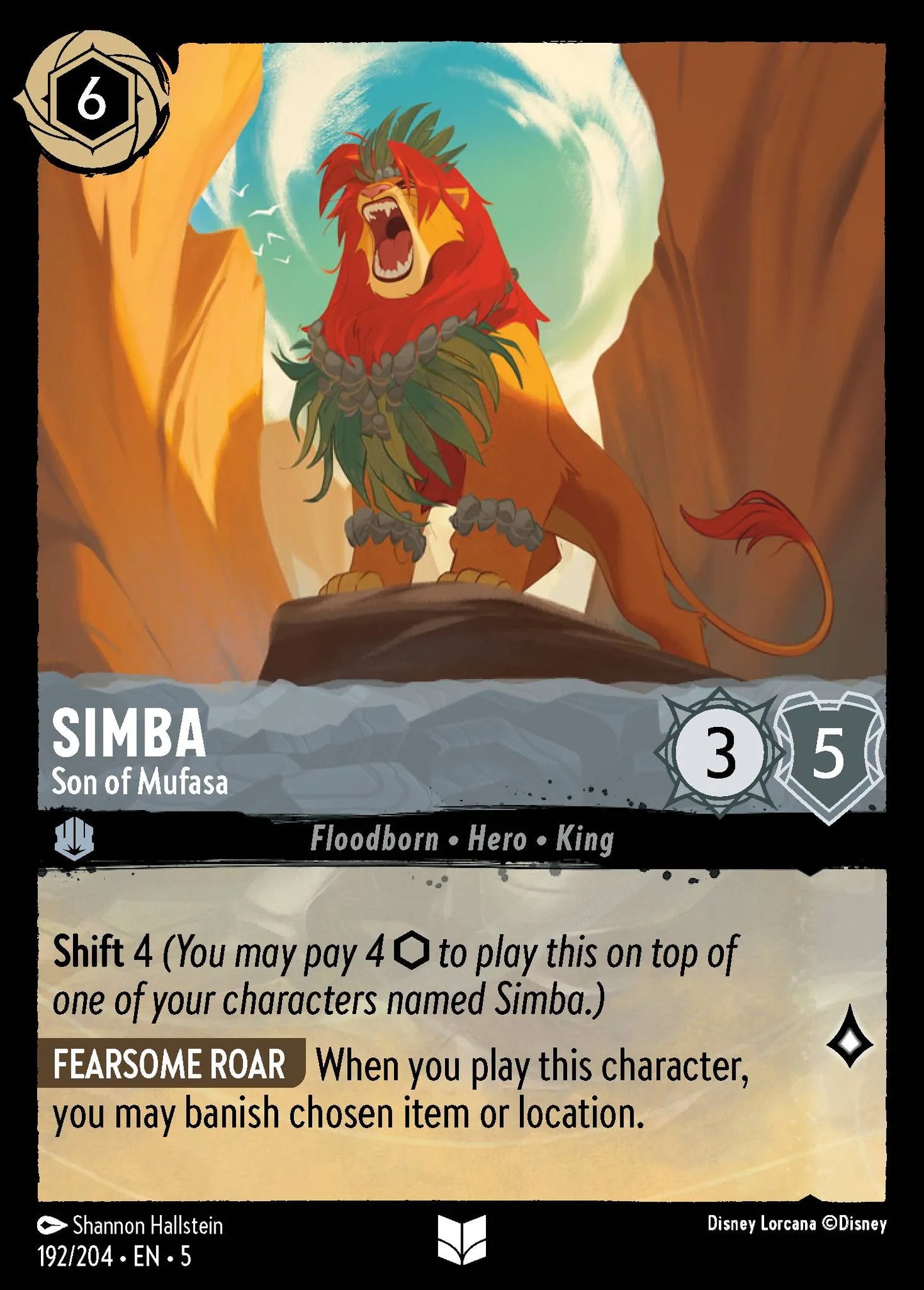 Simba - Son of Mufasa | Shimmering Skies #192 (Near Mint Foil) | Disney Lorcana Single Australia (Near Mint)