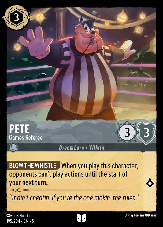 Pete - Games Referee | Shimmering Skies #195 (Near Mint Foil) | Disney Lorcana Single Australia (Near Mint)
