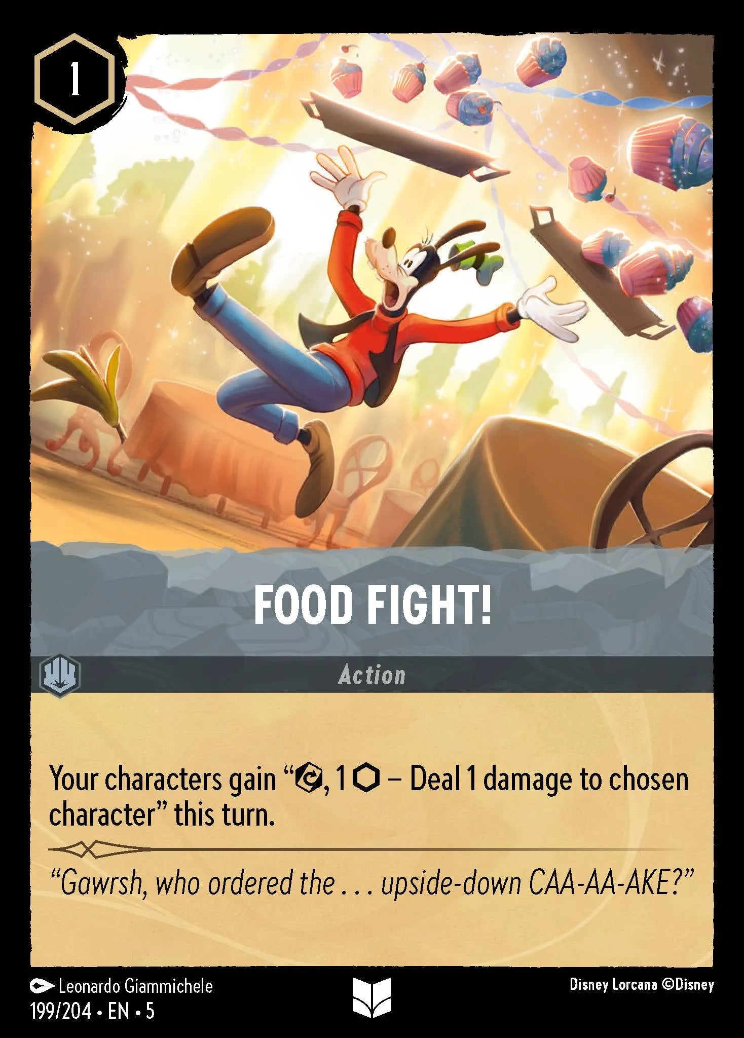 Food Fight! | Shimmering Skies #199 (Near Mint Foil) | Disney Lorcana Single Australia (Near Mint)