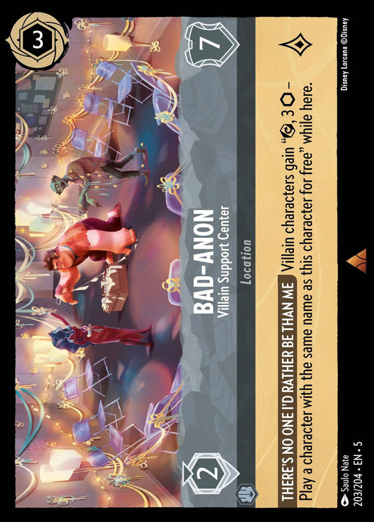 Bad-Anon - Villain Support Center | Shimmering Skies #203 (Near Mint Foil) | Disney Lorcana Single Australia (Near Mint)