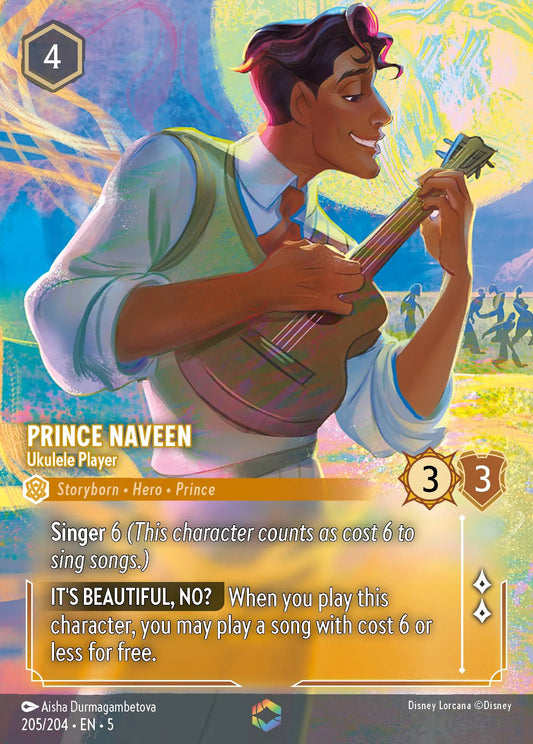Prince Naveen - Ukulele Player | Shimmering Skies #205 (Near Mint) | Disney Lorcana Single Australia (Near Mint)