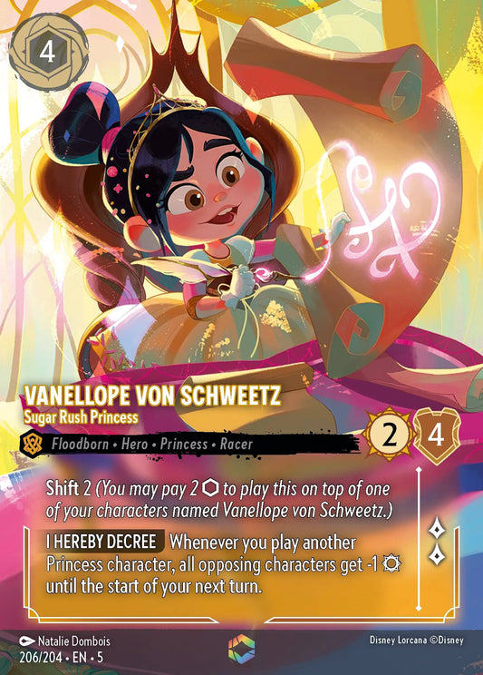 Vanellope von Schweetz - Sugar Rush Princess | Shimmering Skies #206 (Near Mint) | Disney Lorcana Single Australia (Near Mint)