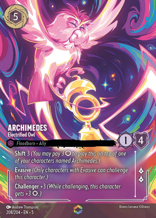 Archimedes - Electrified Owl | Shimmering Skies #208 (Near Mint) | Disney Lorcana Single Australia (Near Mint)