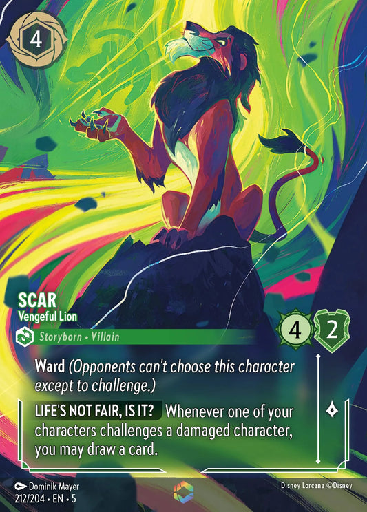 Scar - Vengeful Lion | Shimmering Skies #212 (Near Mint) | Disney Lorcana Single Australia (Near Mint)