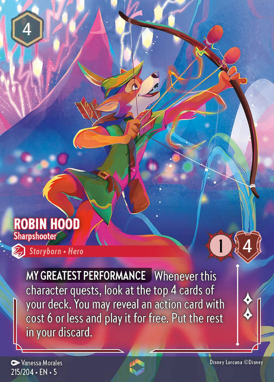 Robin Hood - Sharpshooter | Shimmering Skies #215 (Near Mint) | Disney Lorcana Single Australia (Near Mint)