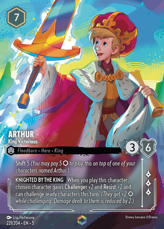 Arthur - King Victorious | Shimmering Skies #221 (Near Mint) | Disney Lorcana Single Australia (Near Mint)