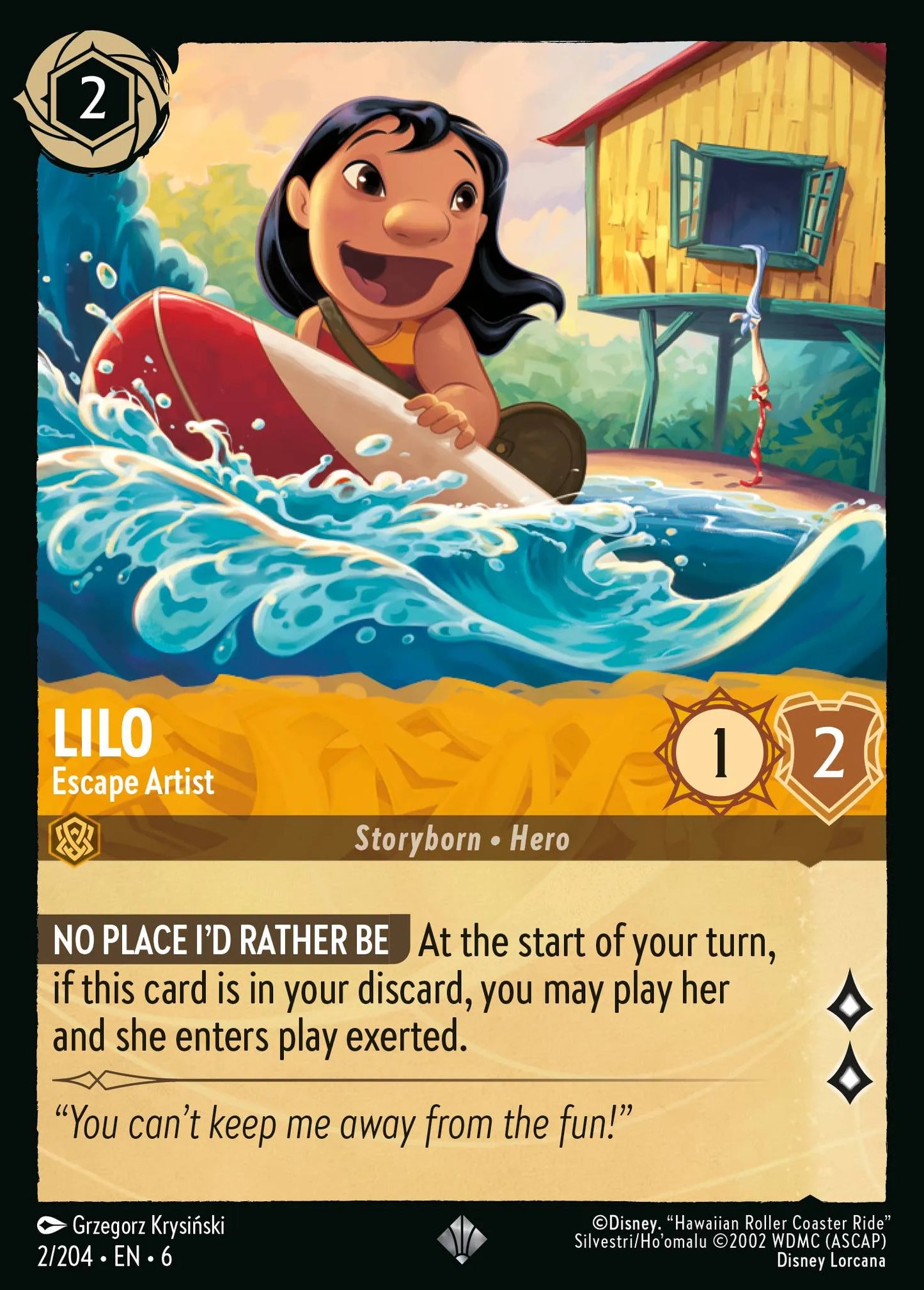 Lilo - Escape Artist | Azurite Sea #2 (Near Mint) | Disney Lorcana Single Australia (Near Mint)