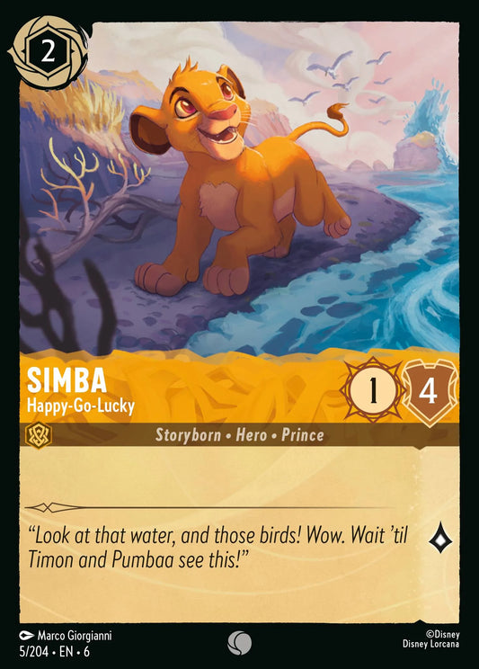 Simba - Happy-Go-Lucky | Azurite Sea #5 (Near Mint) | Disney Lorcana Single Australia (Near Mint)