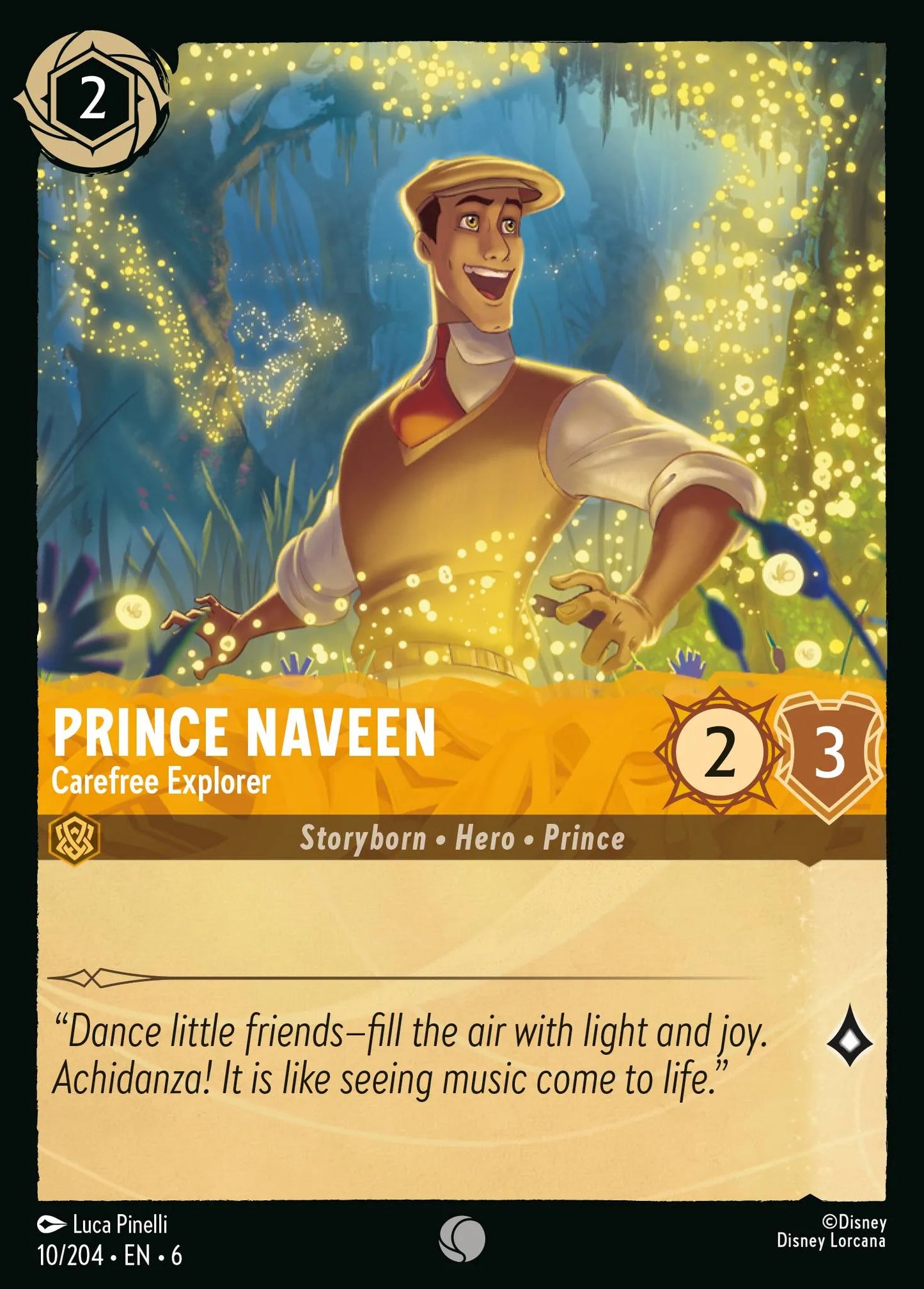 Prince Naveen - Carefree Explorer | Azurite Sea #10 (Near Mint Foil) | Disney Lorcana Single Australia (Near Mint)