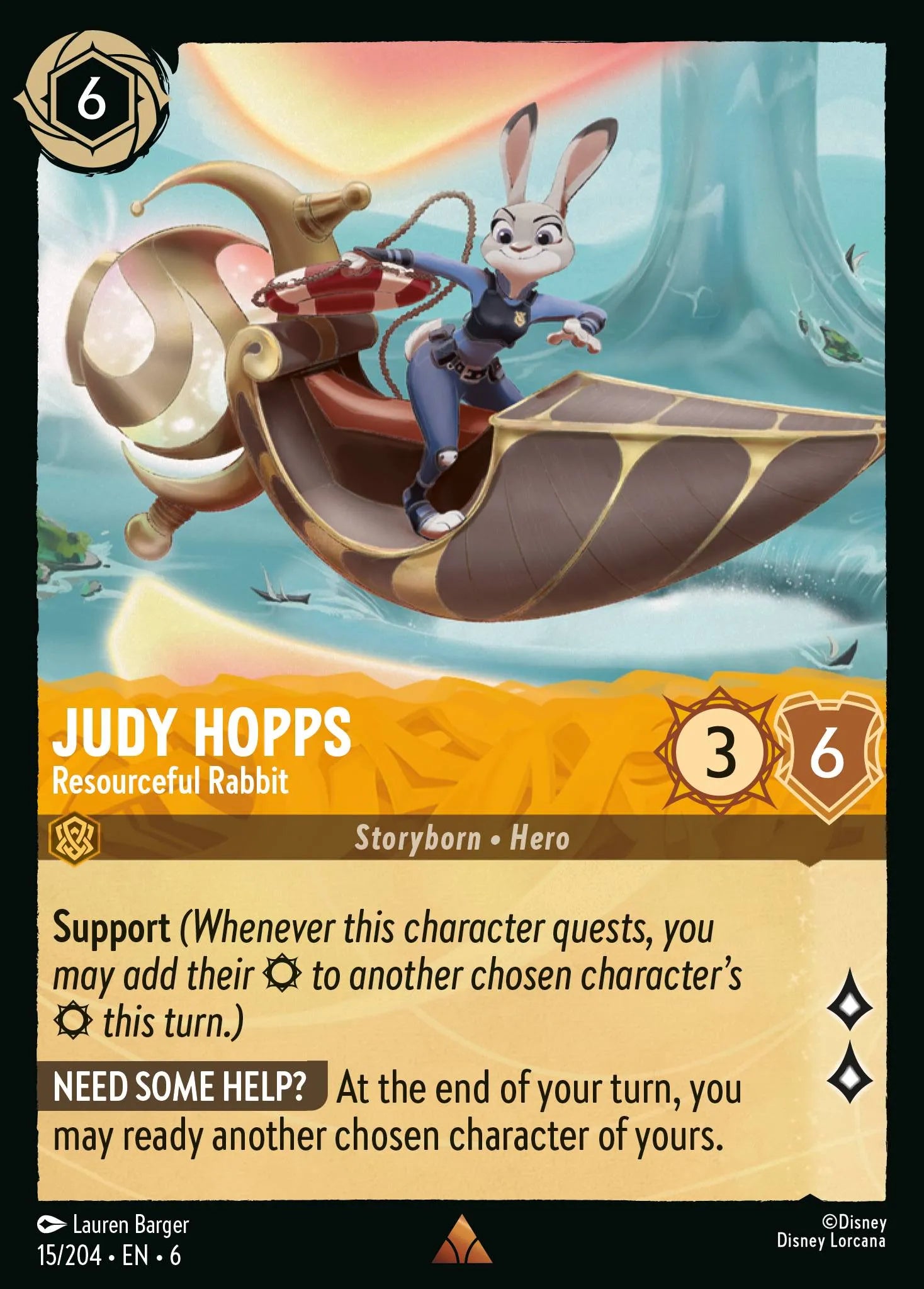 Judy Hopps - Resourceful Rabbit | Azurite Sea #15 (Near Mint) | Disney Lorcana Single Australia (Near Mint)