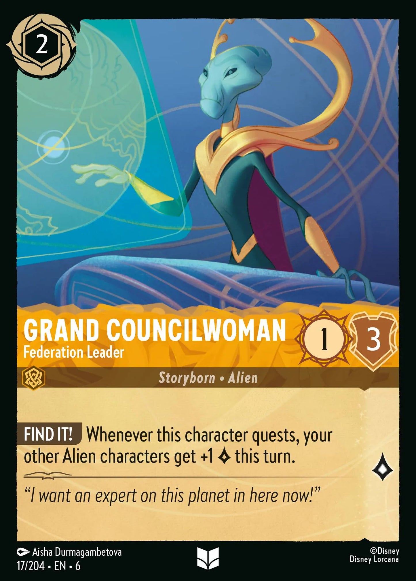 Grand Councilwoman - Federation Leader | Azurite Sea #17 (Near Mint Foil) | Disney Lorcana Single Australia (Near Mint)