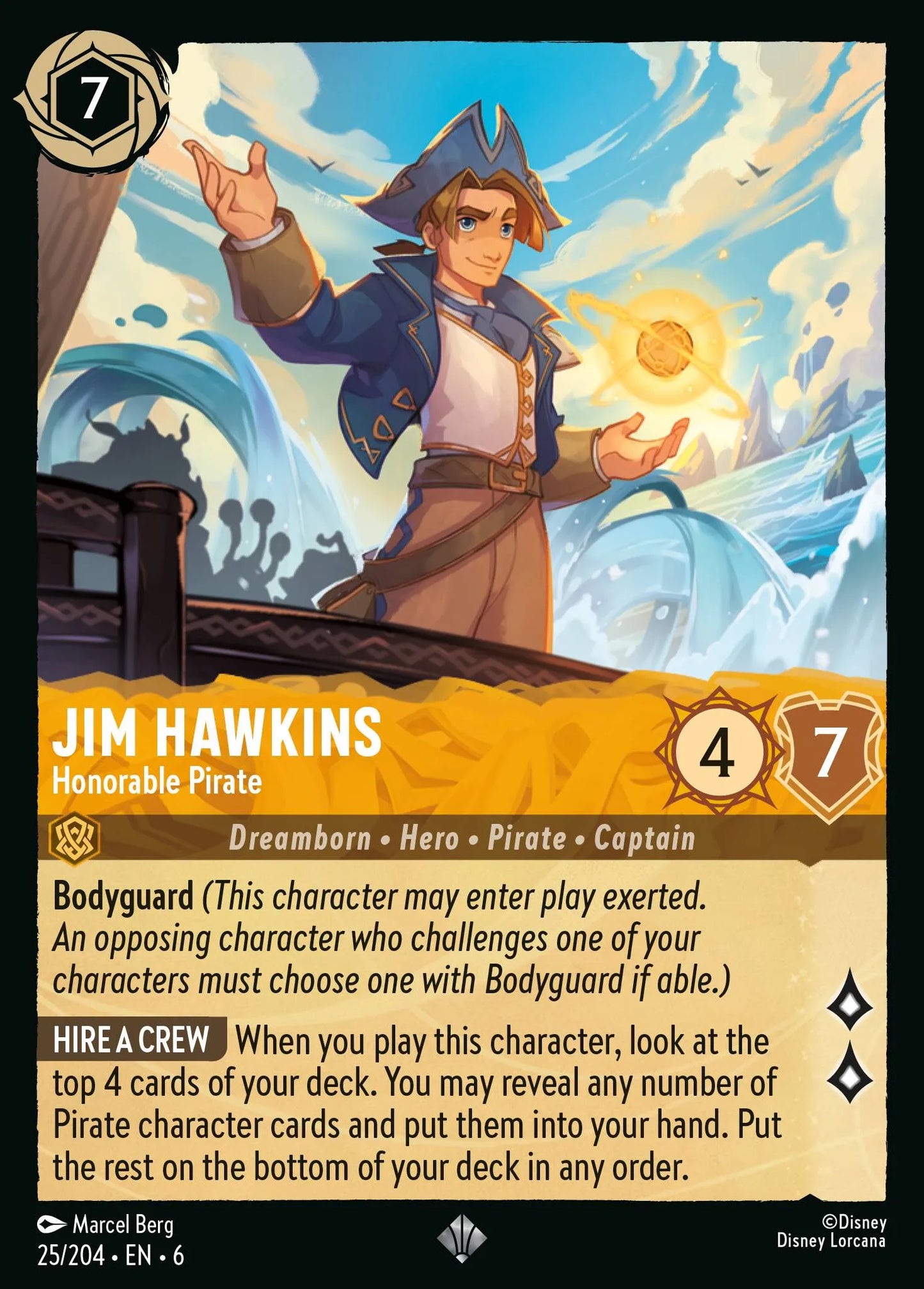 Jim Hawkins - Honorable Pirate | Azurite Sea #25 (Near Mint Foil) | Disney Lorcana Single Australia (Near Mint)
