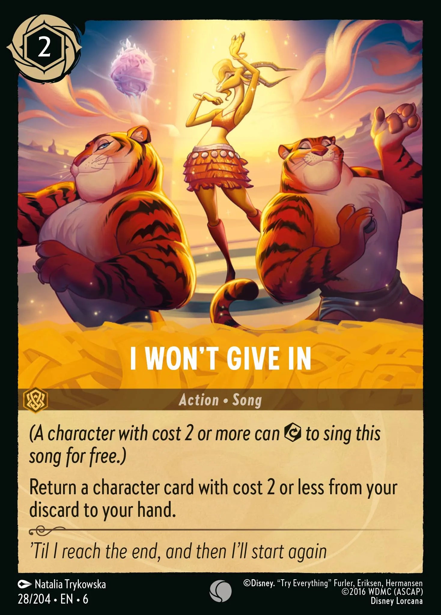 I Won't Give In | Azurite Sea #28 (Near Mint Foil) | Disney Lorcana Single Australia (Near Mint)