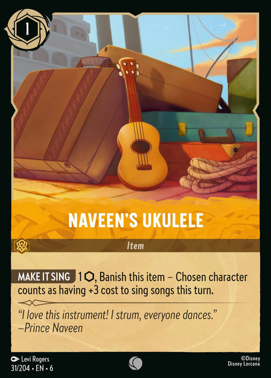 Naveen's Ukulele | Azurite Sea #31 (Near Mint Foil) | Disney Lorcana Single Australia (Near Mint)