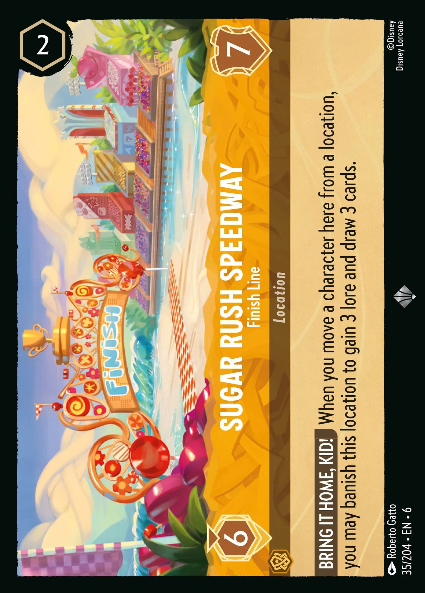 Sugar Rush Speedway - Finish Line | Azurite Sea #35 (Near Mint Foil) | Disney Lorcana Single Australia (Near Mint)
