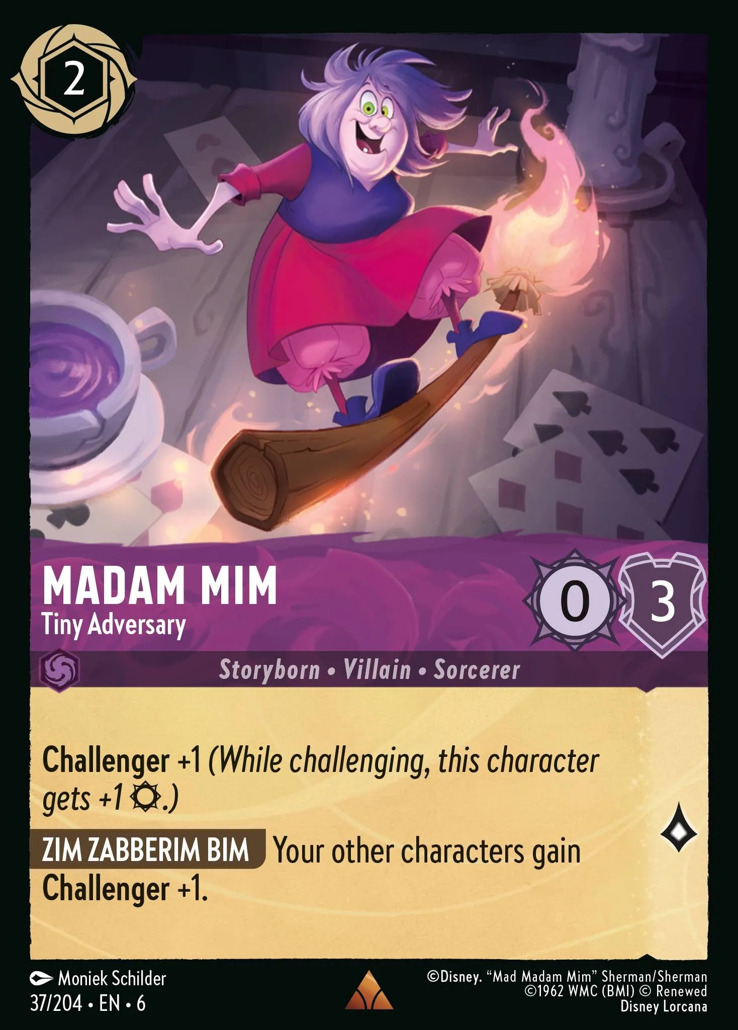 Madam Mim - Tiny Adversary | Azurite Sea #37 (Near Mint Foil) | Disney Lorcana Single Australia (Near Mint)