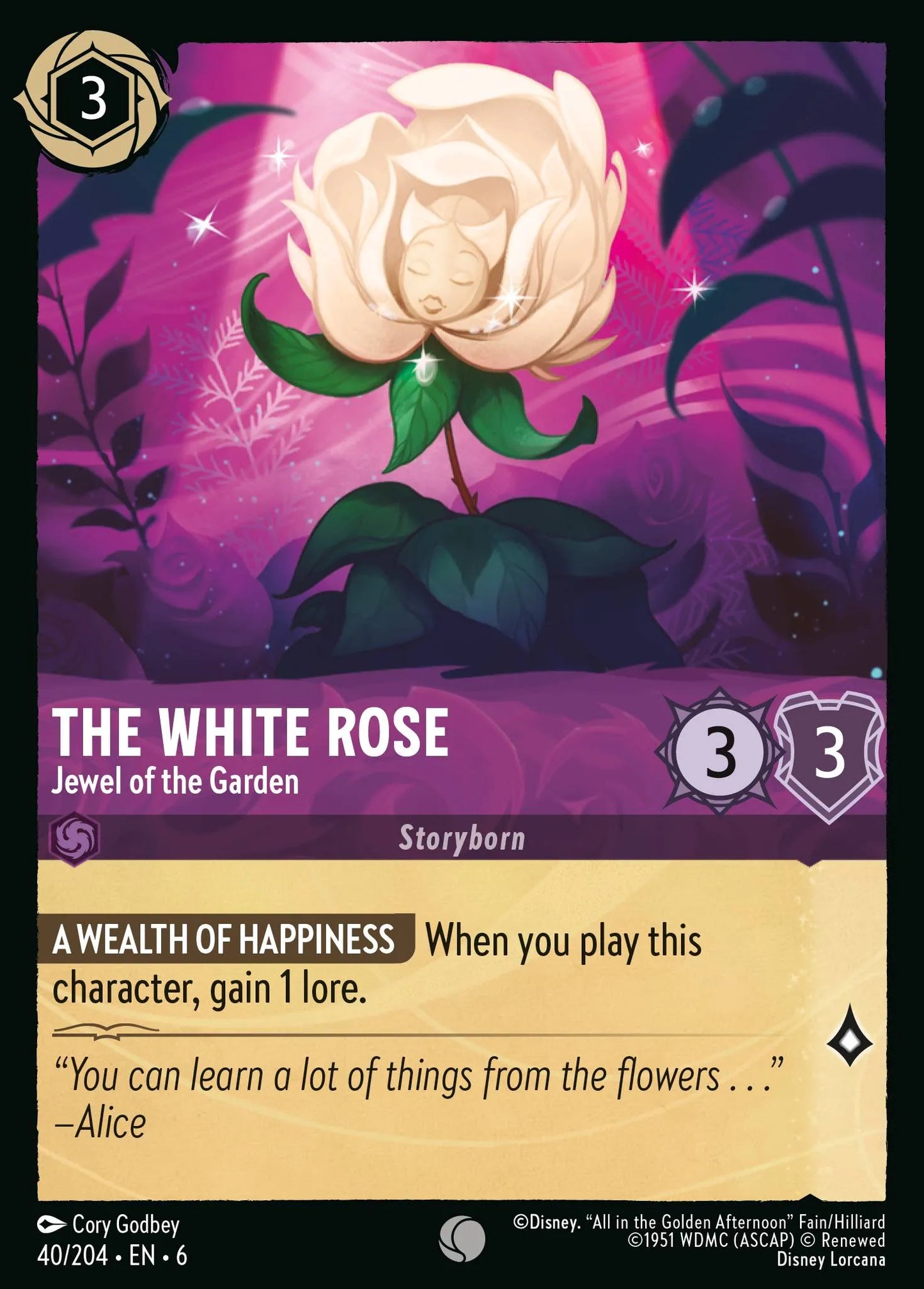 The White Rose - Jewel of the Garden | Azurite Sea #40 (Near Mint) | Disney Lorcana Single Australia (Near Mint)
