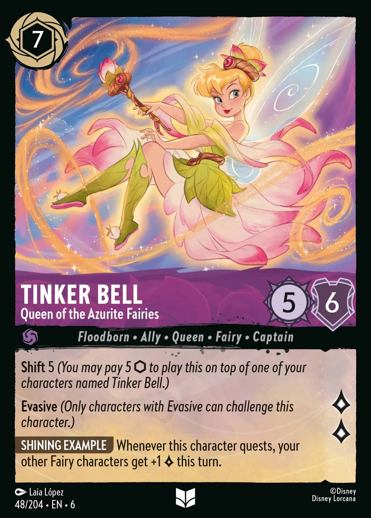 Tinker Bell - Queen of the Azurite Fairies | Azurite Sea #48 (Near Mint) | Disney Lorcana Single Australia (Near Mint)