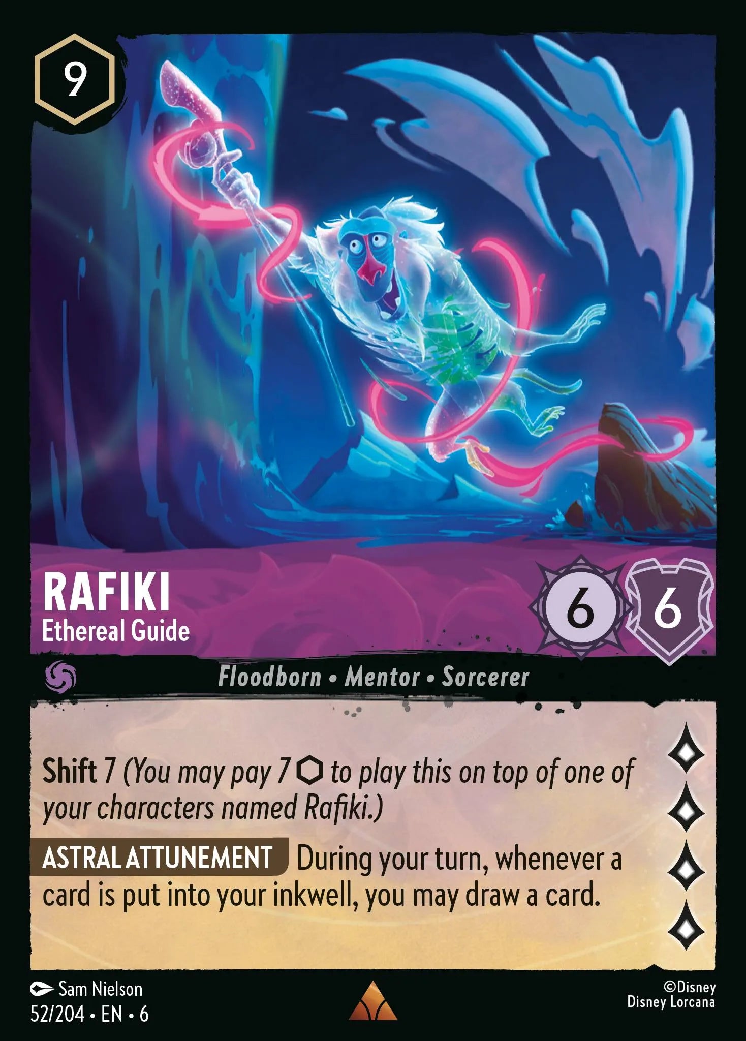 Rafiki - Ethereal Guide | Azurite Sea #52 (Near Mint Foil) | Disney Lorcana Single Australia (Near Mint)