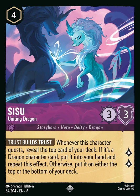 Sisu - Uniting Dragon | Azurite Sea #54 (Near Mint) | Disney Lorcana Single Australia (Near Mint)