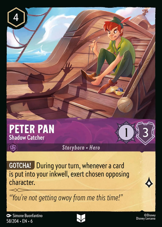 Peter Pan - Shadow Catcher | Azurite Sea #58 (Near Mint) | Disney Lorcana Single Australia (Near Mint)