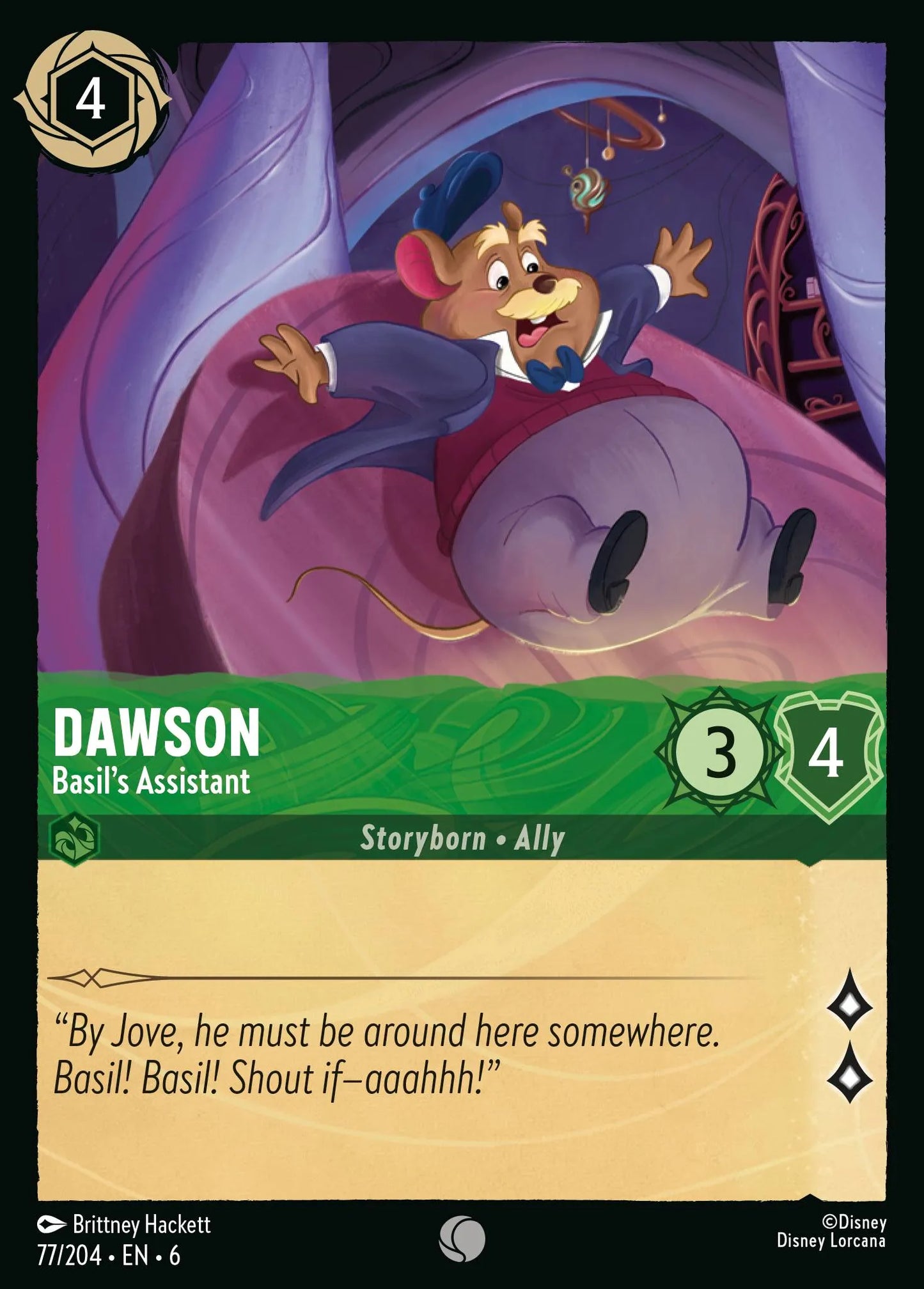 Dawson - Basil's Assistant | Azurite Sea #77 (Near Mint) | Disney Lorcana Single Australia (Near Mint)