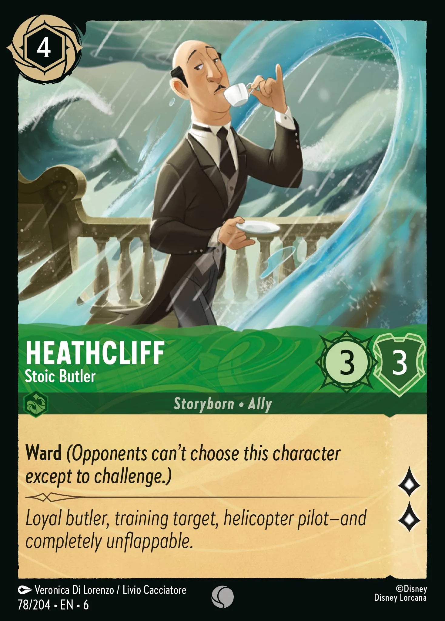 Heathcliff - Stoic Butler | Azurite Sea #78 (Near Mint Foil) | Disney Lorcana Single Australia (Near Mint)
