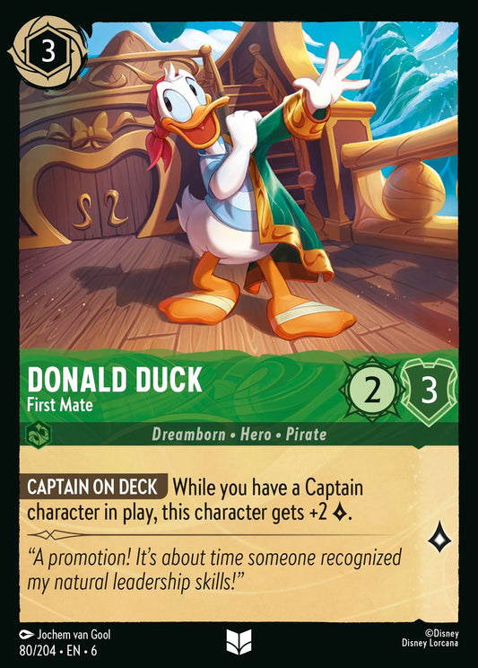 Donald Duck - First Mate | Azurite Sea #80 (Near Mint) | Disney Lorcana Single Australia (Near Mint)