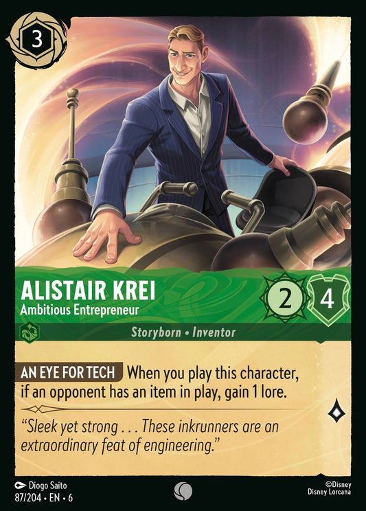 Alistair Krei - Ambitious Entrepreneur | Azurite Sea #87 (Near Mint) | Disney Lorcana Single Australia (Near Mint)