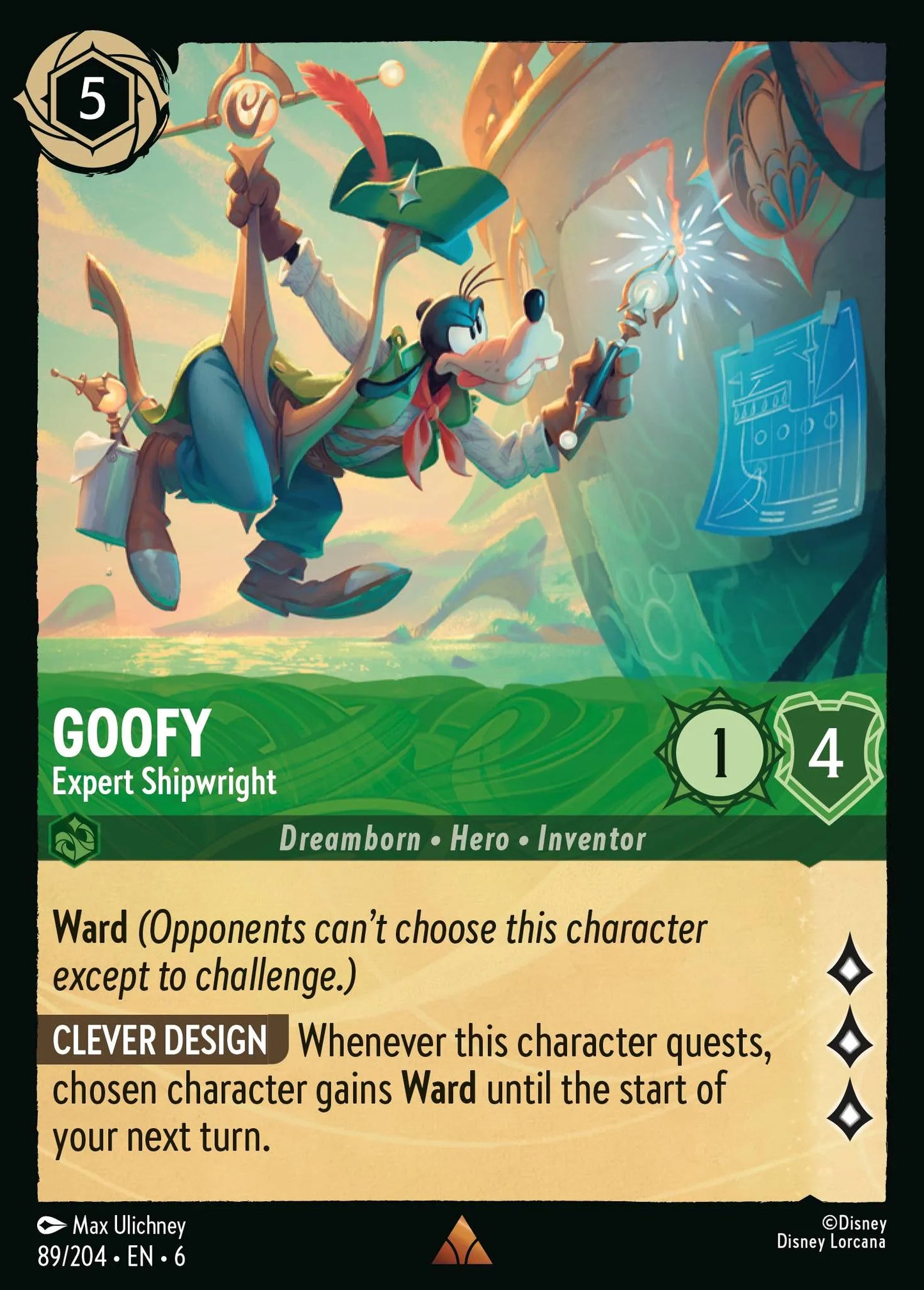 Goofy - Expert Shipwright | Azurite Sea #89 (Near Mint Foil) | Disney Lorcana Single Australia (Near Mint)