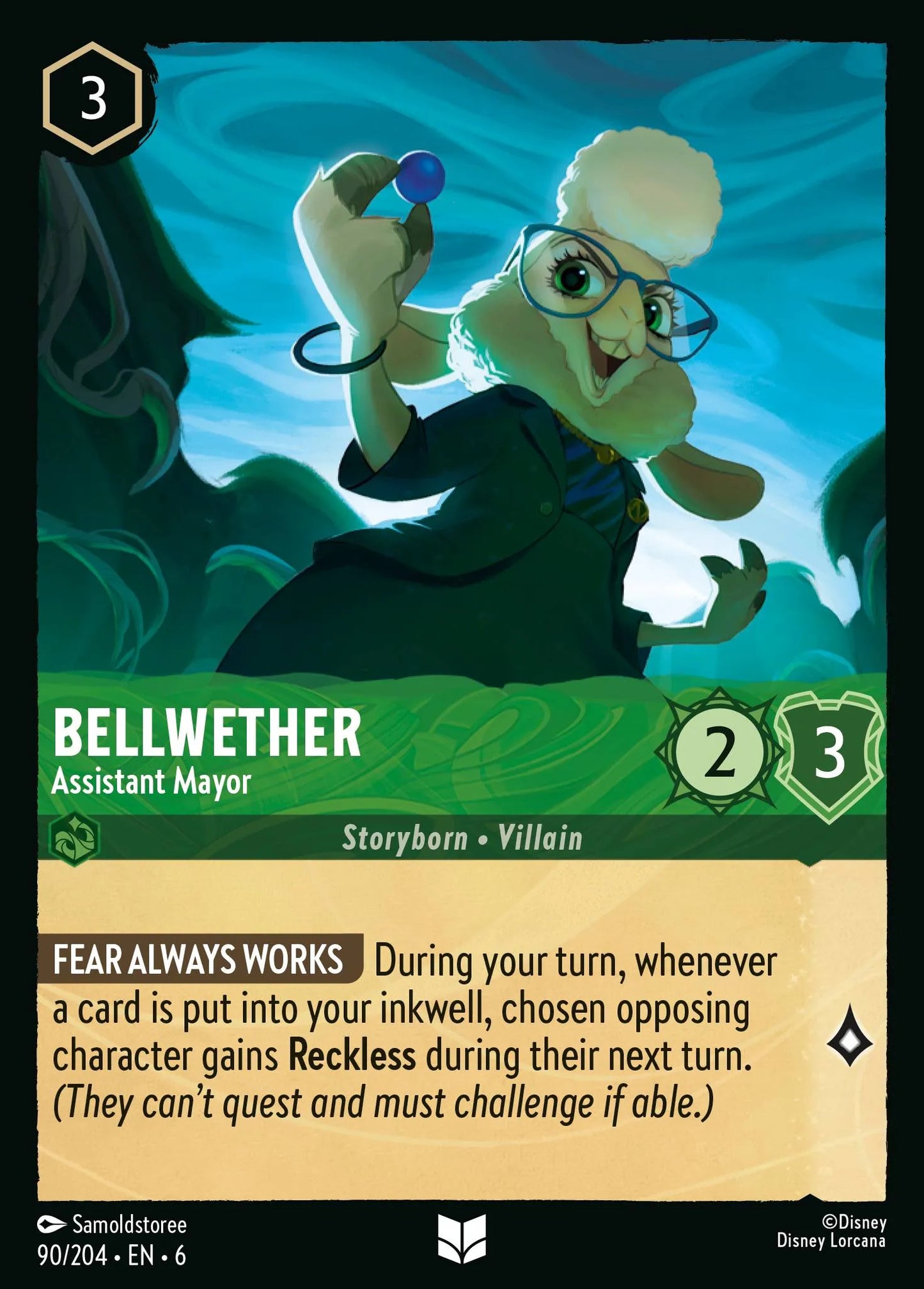 Bellwether - Assistant Mayor | Azurite Sea #90 (Near Mint Foil) | Disney Lorcana Single Australia (Near Mint)