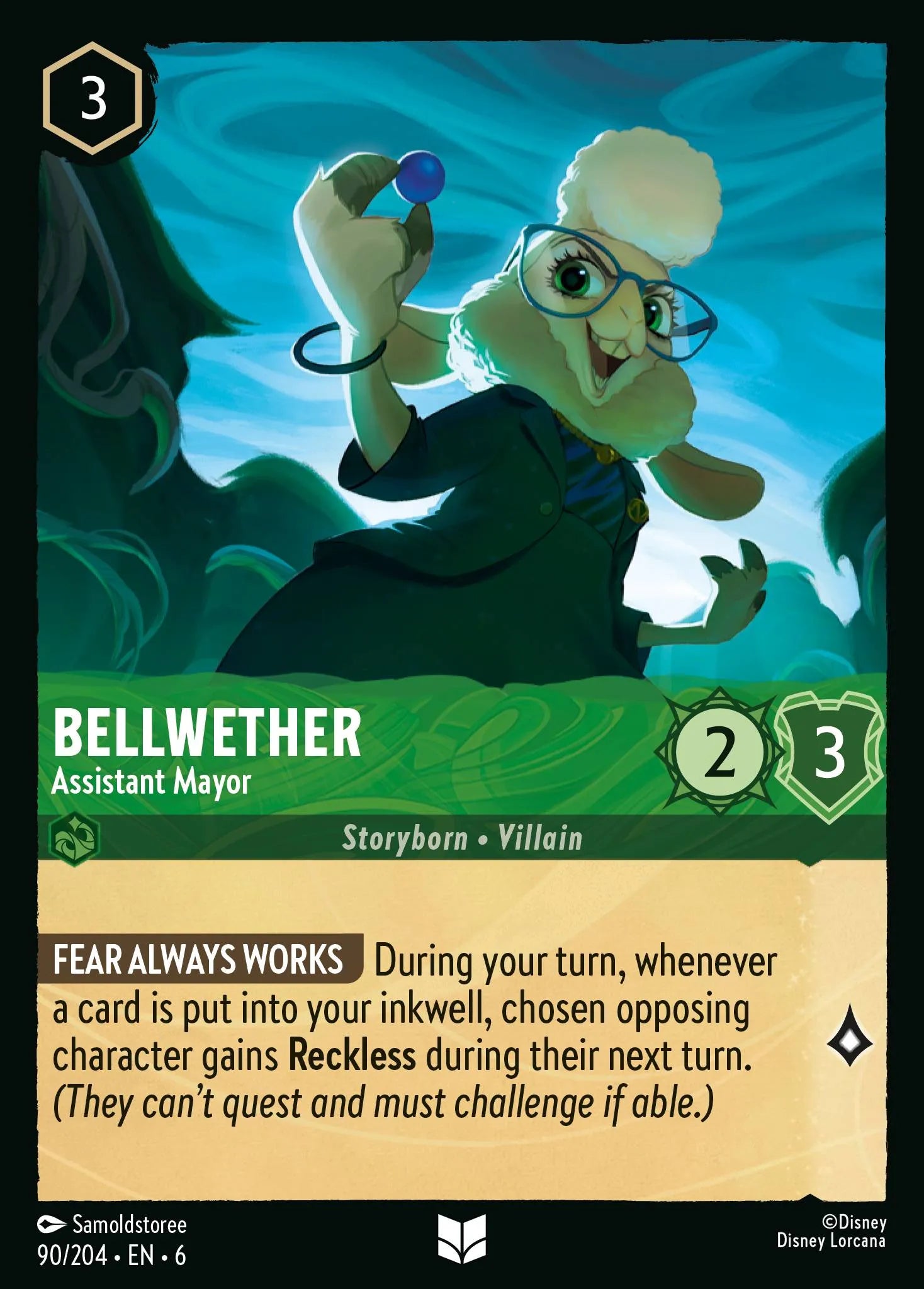 Bellwether - Assistant Mayor | Azurite Sea #90 (Near Mint Foil) | Disney Lorcana Single Australia (Near Mint)