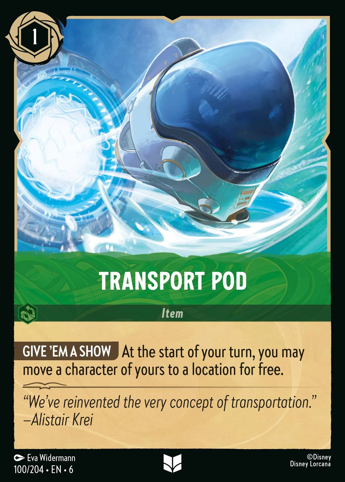 Transport Pod | Azurite Sea #100 (Near Mint Foil) | Disney Lorcana Single Australia (Near Mint)