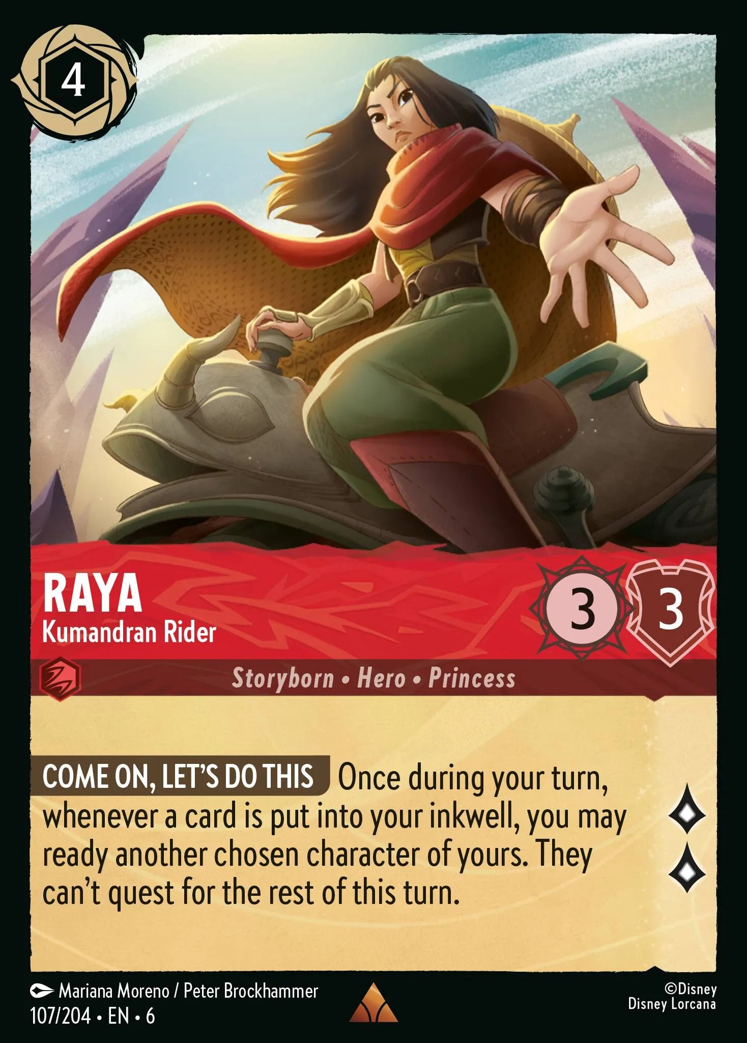 Raya - Kumandran Rider | Azurite Sea #107 (Near Mint Foil) | Disney Lorcana Single Australia (Near Mint)