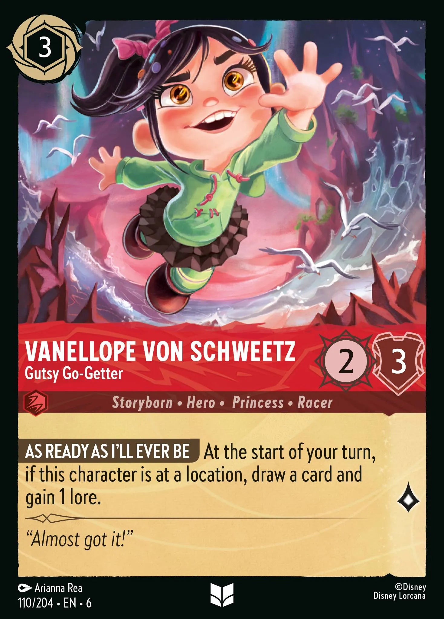 Vanellope Von Schweetz - Gutsy Go-Getter | Azurite Sea #110 (Near Mint Foil) | Disney Lorcana Single Australia (Near Mint)