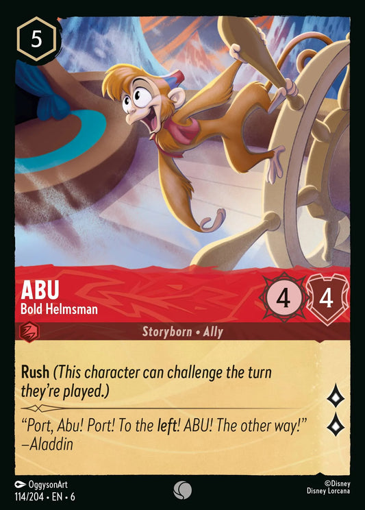 Abu - Bold Helmsman | Azurite Sea #114 (Near Mint) | Disney Lorcana Single Australia (Near Mint)